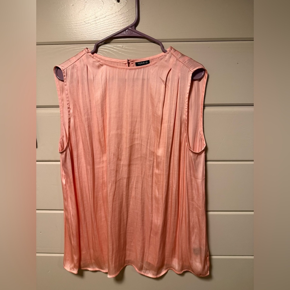 Torrid Peach Sleeveless Blouse